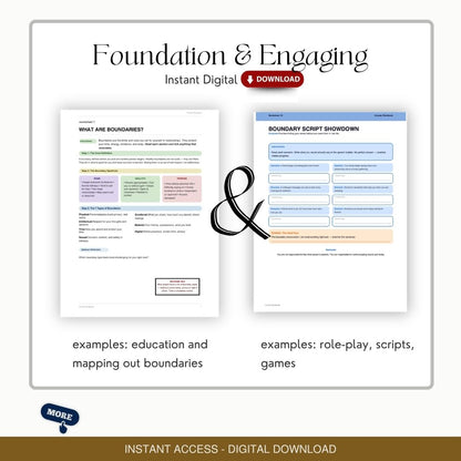 Boundaries Worksheets: 33 Therapist Ready Exercises for Setting Boundaries (Adult & Adolescent, Groups)