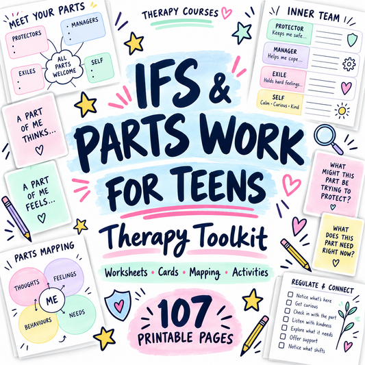IFS Workbook for Teenagers: Internal Family Systems, Parts Mapping Exercises for Adolescents, Parts Cards, Trauma Informed Resource
