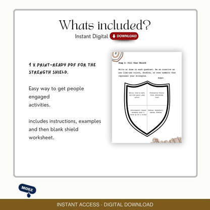 Strength Shield - Teen Self Esteem Building Activity Handout