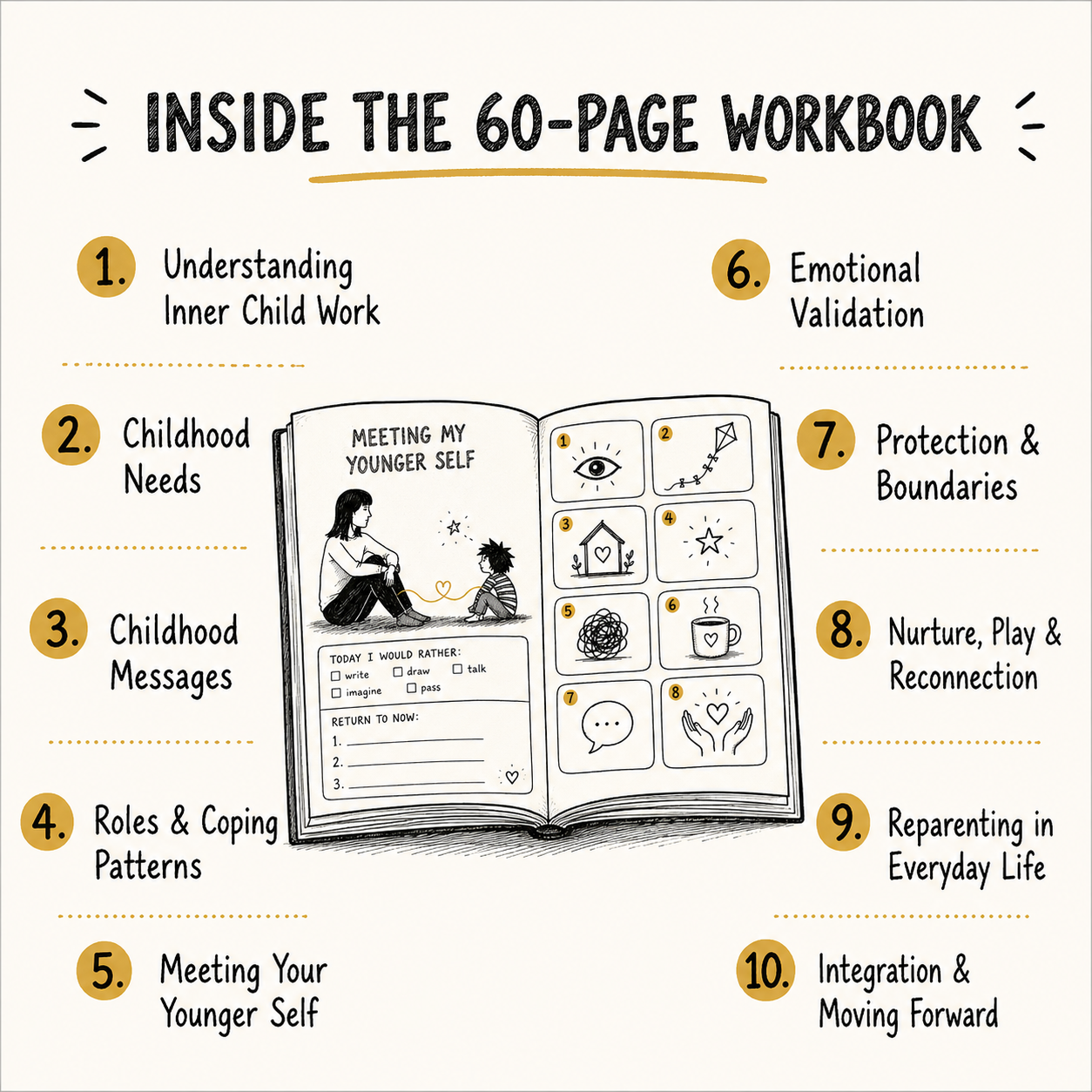 Inner Child Work Exercises: Healing the Inner Child Therapy Worksheets