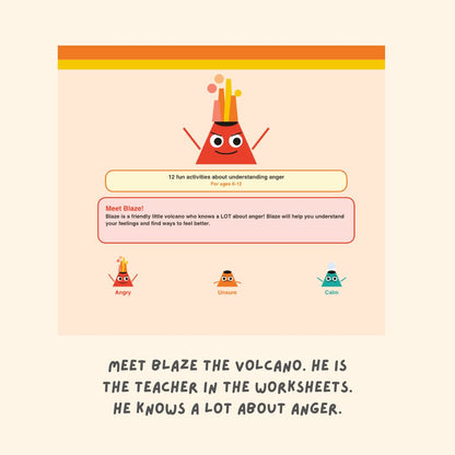 Anger Management Worksheets for Kids: 12 CBT Activities for Children Handouts Exercises (Ages 6-12)