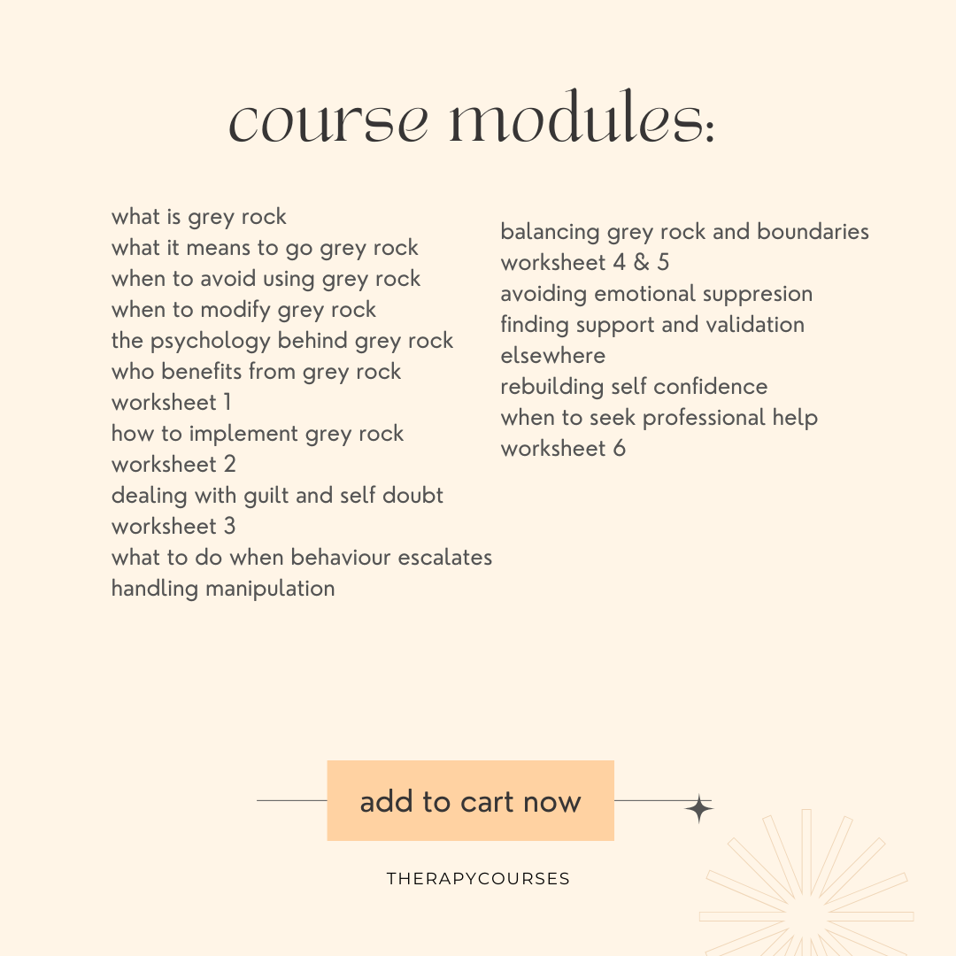 Grey Rocking Method Chart Grey Rock Method Worksheets - Learn how to Deal with Narcissistic Abus ...