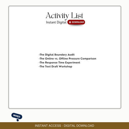 Digital Boundaries Bundle — Online Boundaries Worksheets for Teen Clients