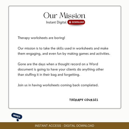 Behavioral Activation Worksheets for Teens: Fun & Engaging Activities for Therapy and Groups - Gamify CBT for Depression