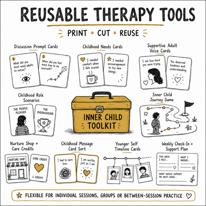 Inner Child Work Exercises: Healing the Inner Child Therapy Worksheets