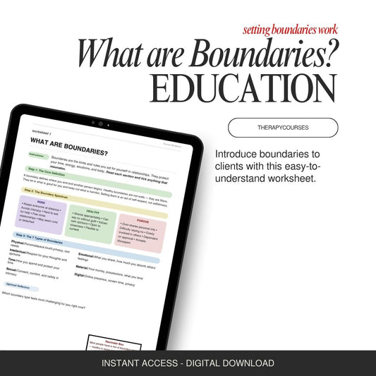 What are Boundaries Worksheet? Free Psycho-education Tool - Setting Boundaries Tools