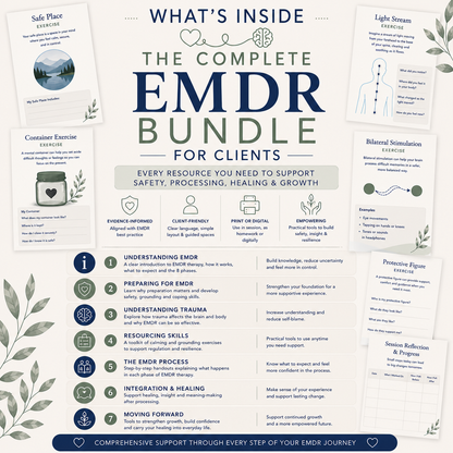 EMDR Client Handouts: 100+ EMDR Worksheets - Everything Covered (Full Resource)