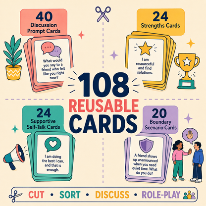 Self-Worth Therapy Toolkit for Teens: Workbook, Cards and Games