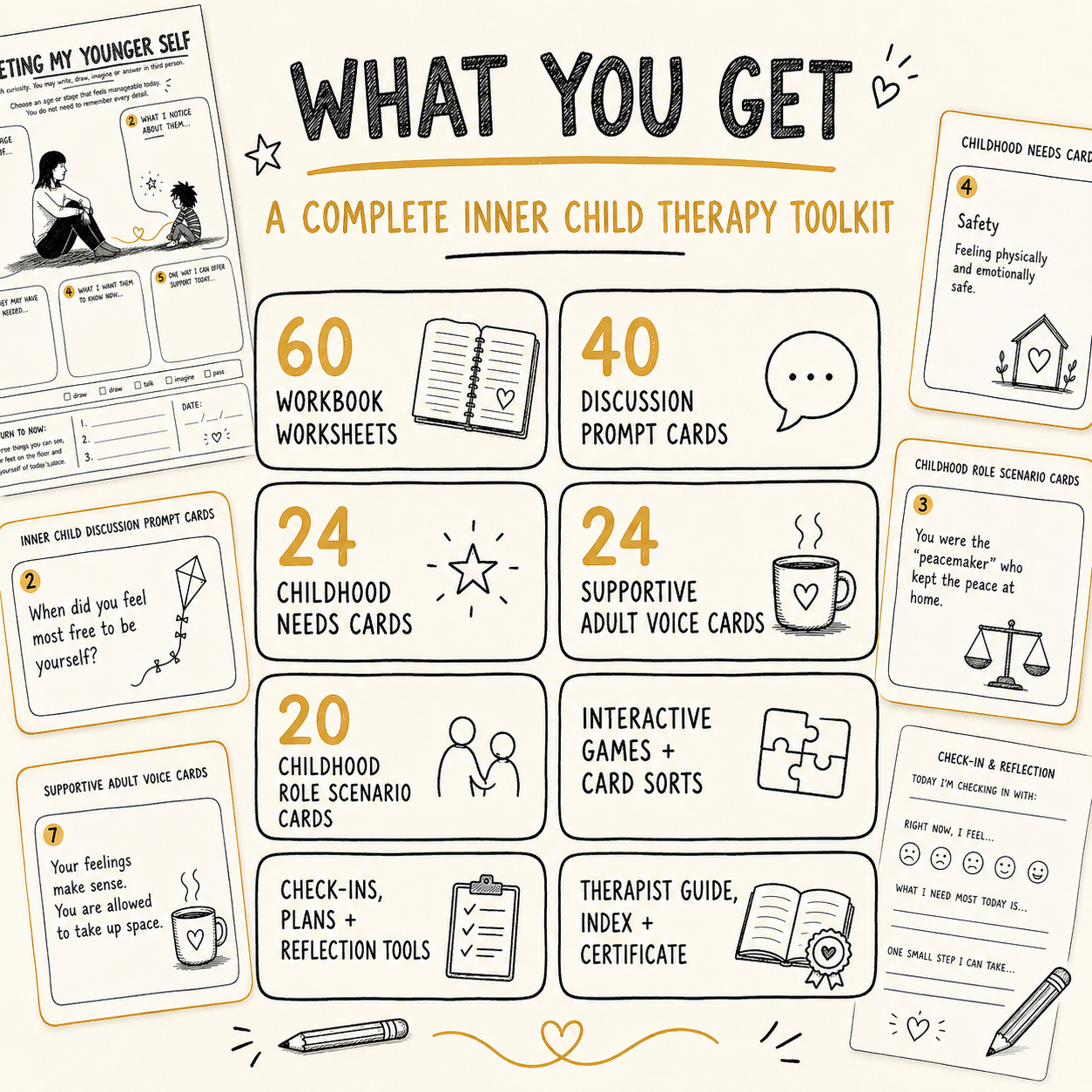 Inner Child Work Exercises: Healing the Inner Child Therapy Worksheets
