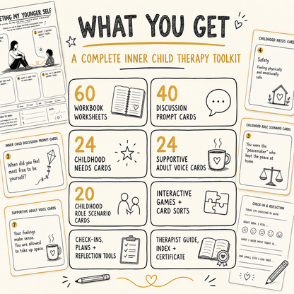 Inner Child Work Exercises: Healing the Inner Child Therapy Worksheets
