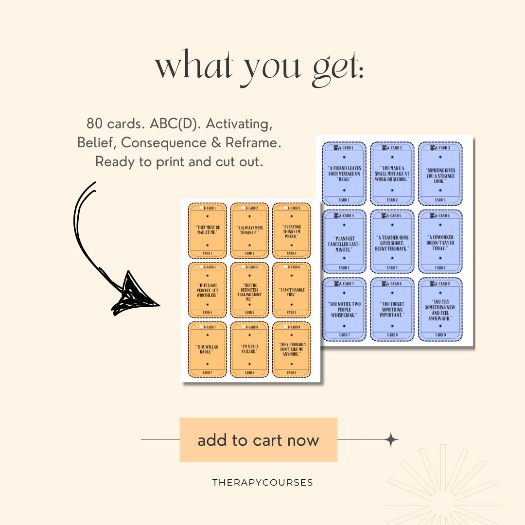 ABC(D) Explorers Game: CBT Card Game, Therapy Activities for Adolescents & Groups